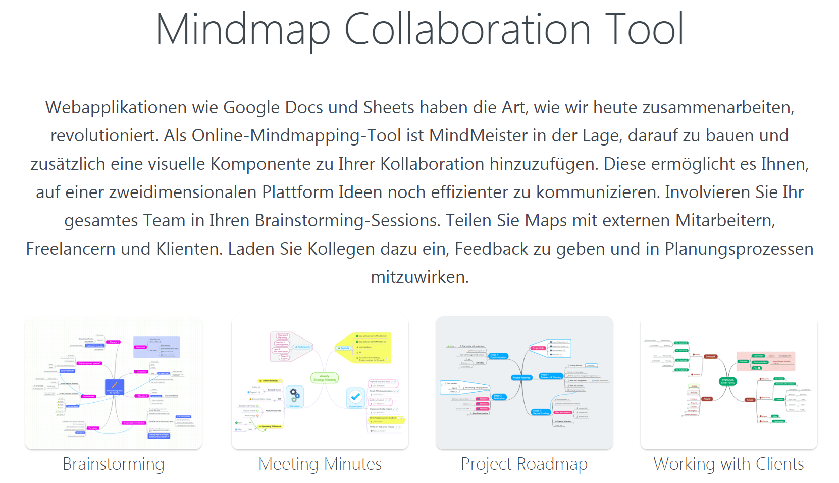 mindmeister Mindmap Collaboration Tool: Beispiele