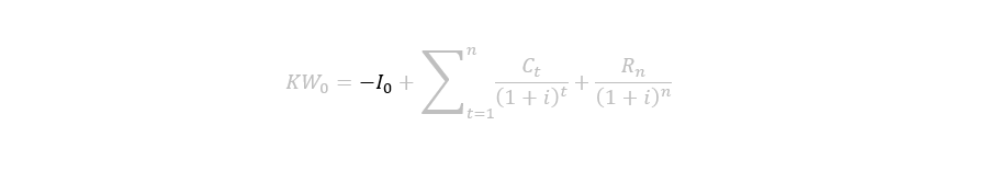 Formel zu Berechnung des Kapitalwerts