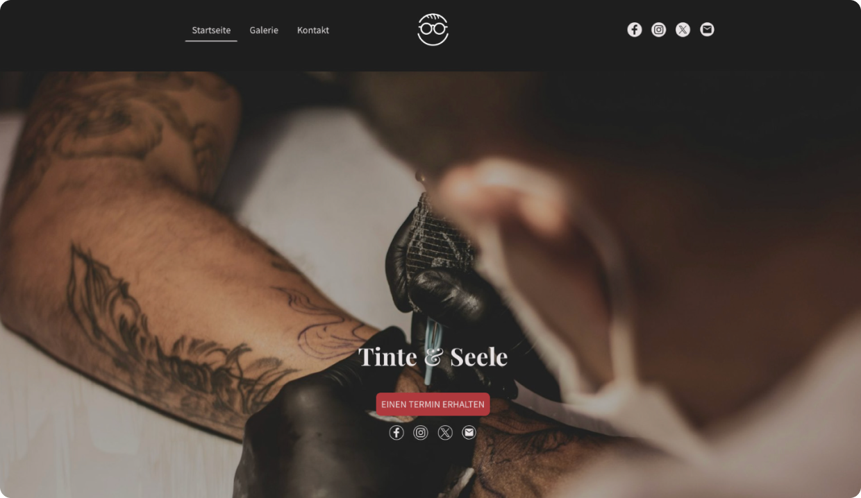 desktop Vorlage Tattoo-Künstler