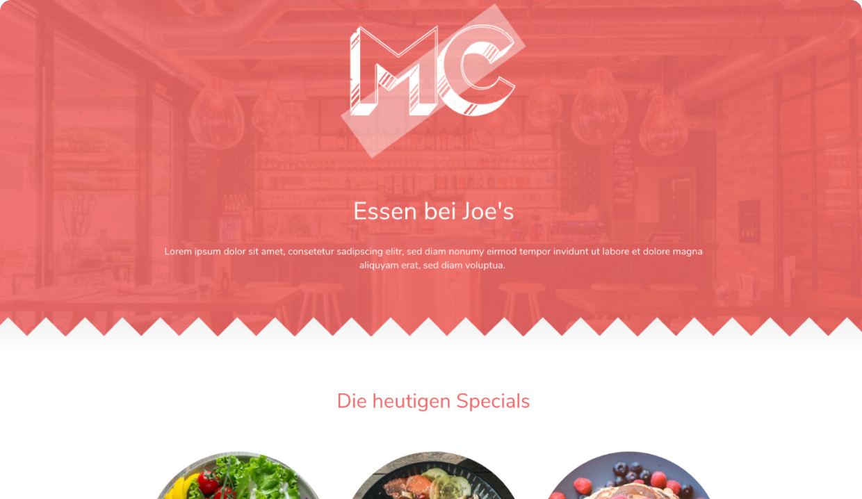 desktop Vorlage Restaurant