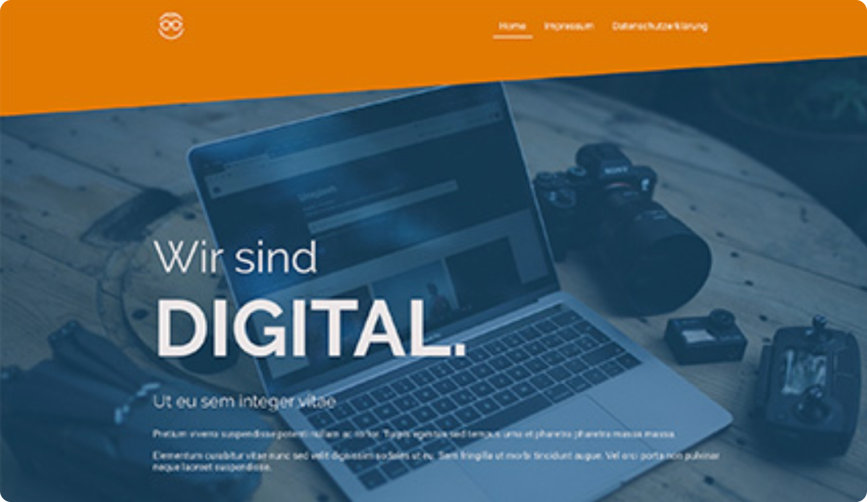 desktop Vorlage Digitale Agentur