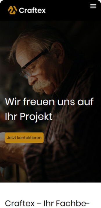 mobile Vorlage Schreinerei