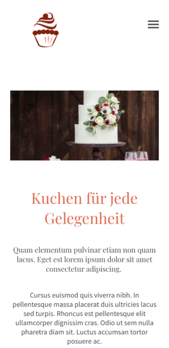 mobile Vorlage Kuchen